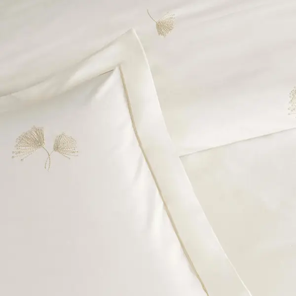 Linens Premium Dandelo Pamuk Brode Çift Kişilik Nevresim Takımı Beyaz