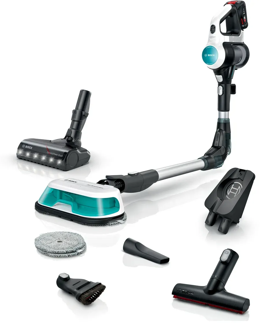 2'si 1 arada Süpürme ve Silme Unlimited 7 ProHygienic Aqua Beyaz