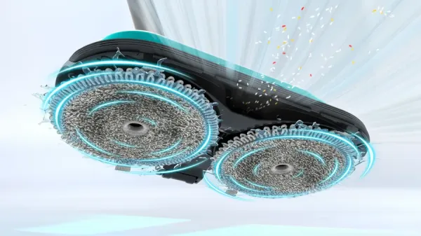 2'si 1 arada Süpürme ve Silme Unlimited 7 ProHygienic Aqua Beyaz