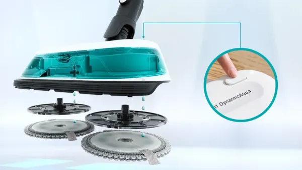 2'si 1 arada Süpürme ve Silme Unlimited 7 ProHygienic Aqua Beyaz