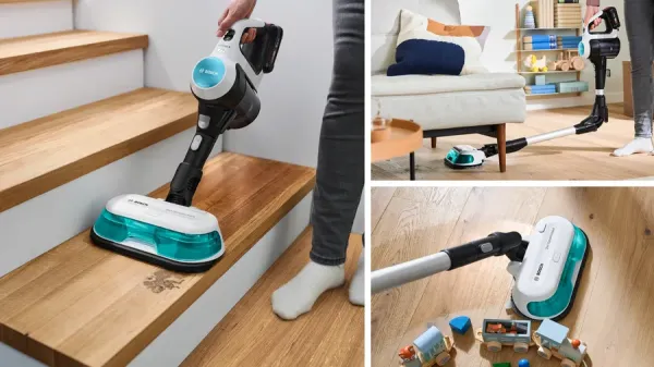 2'si 1 arada Süpürme ve Silme Unlimited 7 ProHygienic Aqua Beyaz