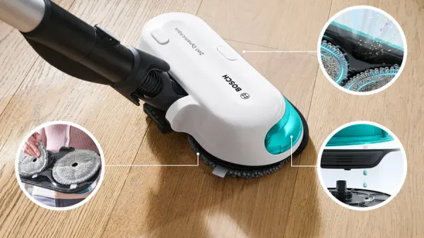 2'si 1 arada Süpürme ve Silme Unlimited 7 ProHygienic Aqua Beyaz