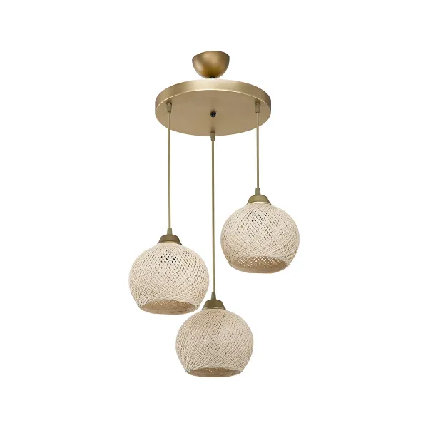 ModeLight Yumak 3lü Gold Kasa - Krem Şapka