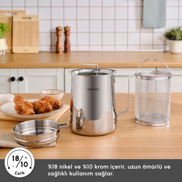 Karaca Mutfaksever Çelik Kızartma Potu 2L
