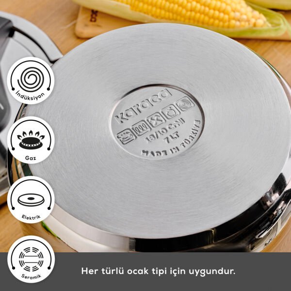 Karaca Marsilya İndüksiyon Tabanlı Düdüklü Tencere 7 Lt