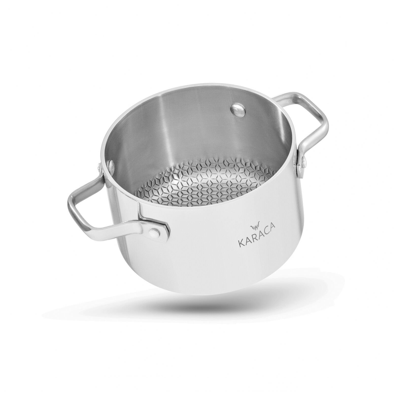 Karaca Powersteel 3Ply 316+ İndüksiyon Tabanlı Petekli Çelik Mini Tencere 10 Cm