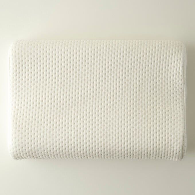 Boyun Destekli Ortopedik Visco Yastık Beyaz (55X35X12X10 cm)