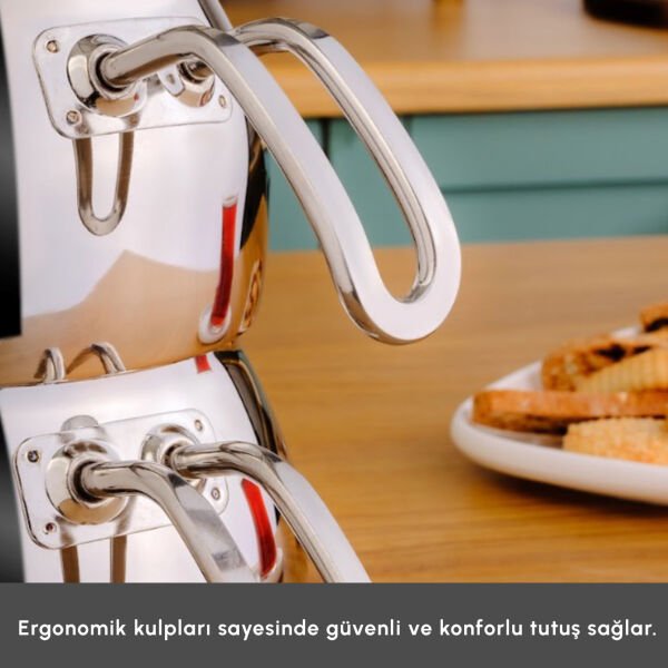 Karaca Belinay İndüksiyon Tabanlı Midi Metal Çaydanlık Takımı