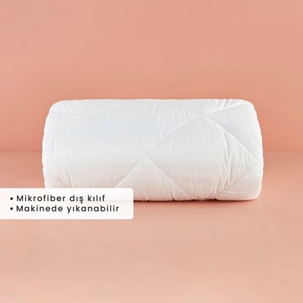 %100 Microfiber Bella Tek Kişilik Yorgan Beyaz (155x215 cm)