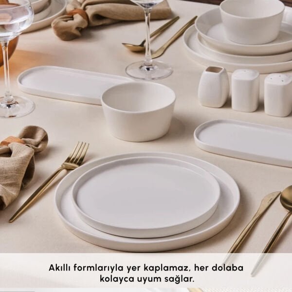 Karaca Stream Bone Bomo 53 Parça 12 Kişilik Yemek Takımı