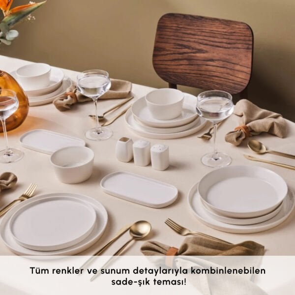 Karaca Stream Bone Bomo 53 Parça 12 Kişilik Yemek Takımı