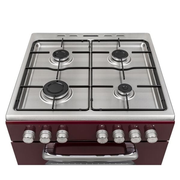 Vestel Retro SF 84011 DG Bordo 4 Gözü Gazlı A Enerji Sınıfı Solo Fırın