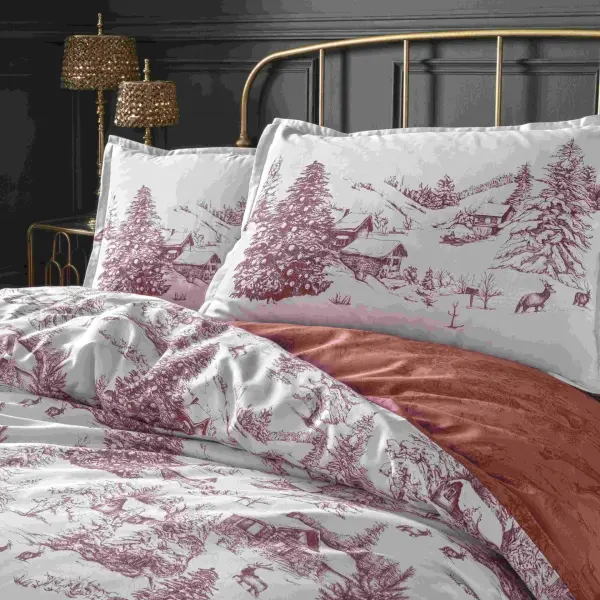 Linens Sc Allday Chalet Nevresim Takımı Çift Kişilik Bordo