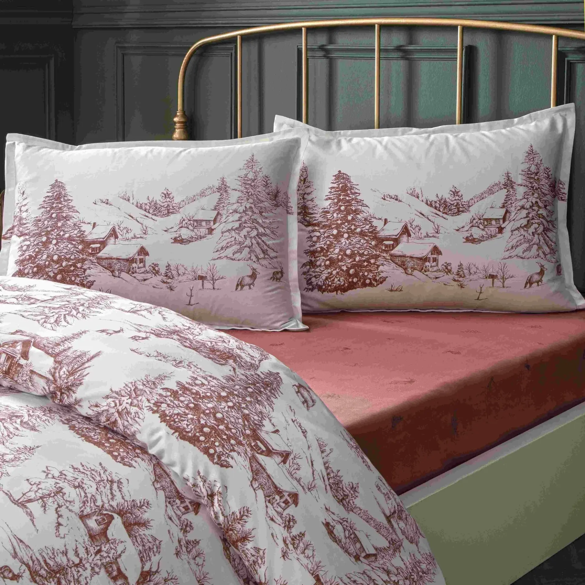 Linens Sc Allday Chalet Nevresim Takımı Çift Kişilik Bordo