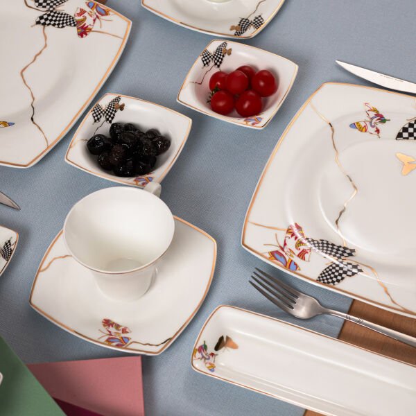 Karaca Fine Pearl Unique 26 Parça 6 Kişilik Kahvaltı Takımı