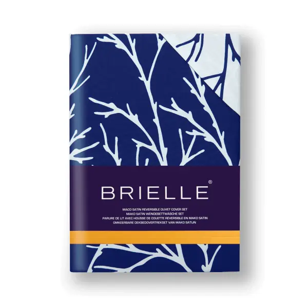 Brielle King Size Saten Nevresim Seti Lacivert