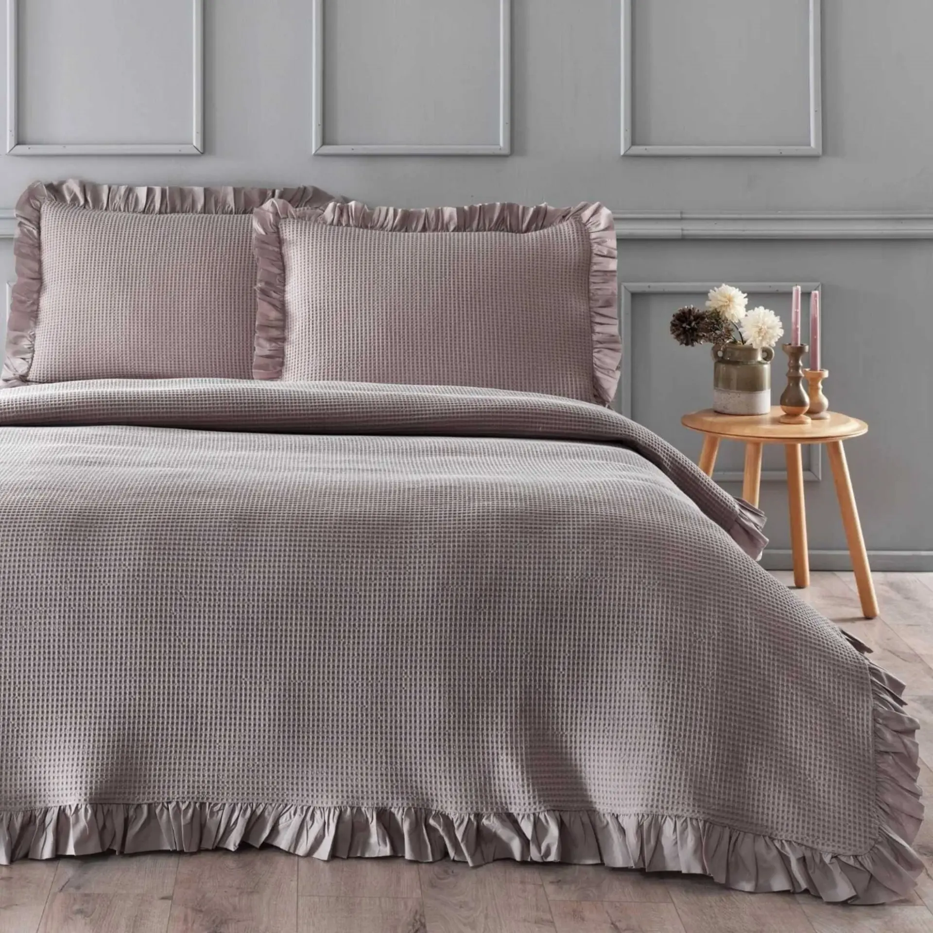Linens Bsp Tek Kişilik Yatak Örtüsü Seti Vizon