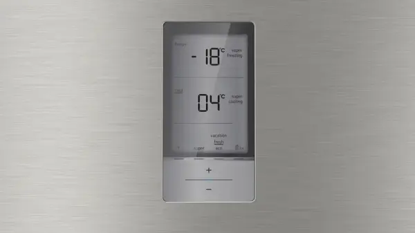 iQ500 Üstten Donduruculu Buzdolabı 186 x 86 cm Kolay temizlenebilir Inox, Total noFrost