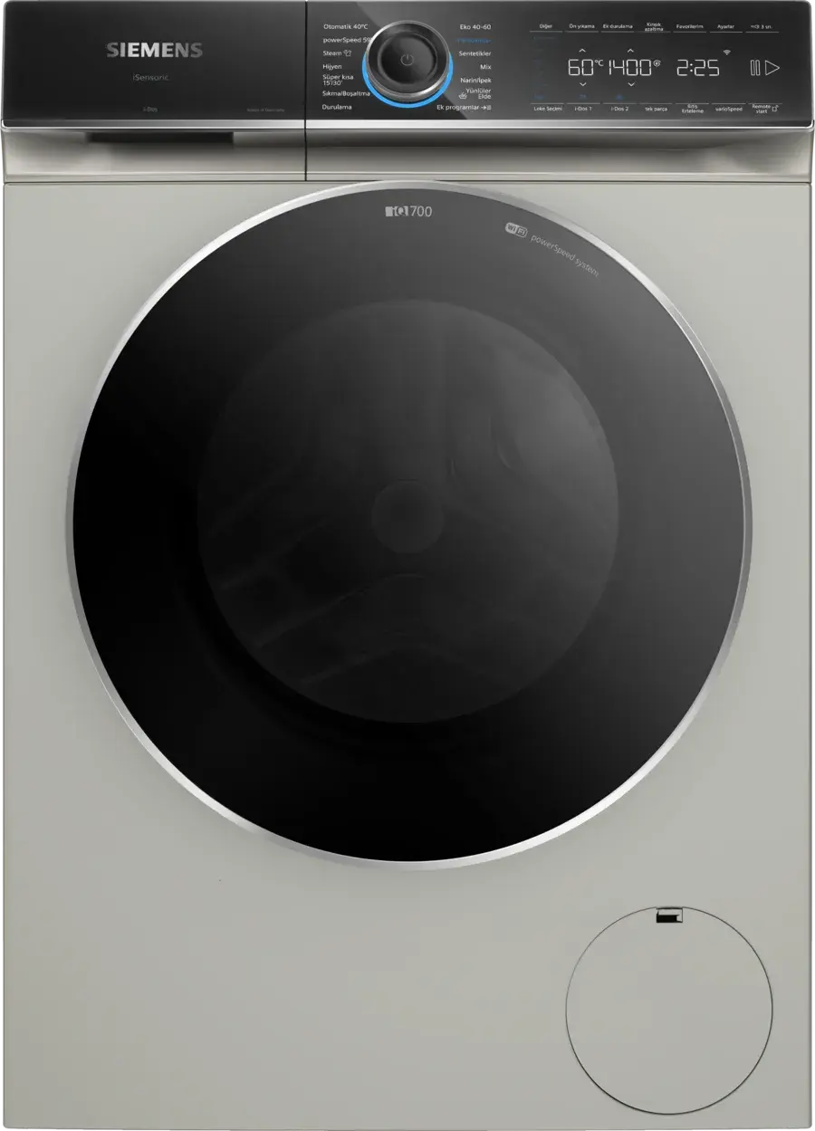 iQ700 Çamaşır Makinesi 10 kg maks. 1400 dev./dak., Gümüş
