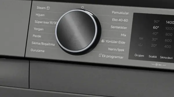 iQ500 Çamaşır Makinesi 11 kg maks. 1400 dev./dak., Antrasit