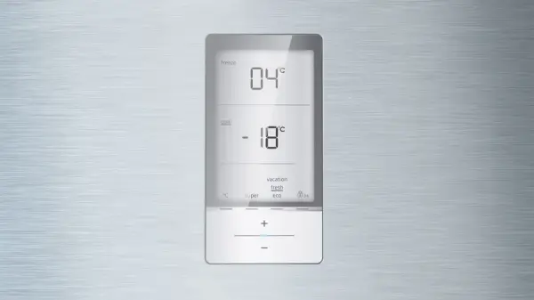 iQ500 Üstten Donduruculu Buzdolabı 186 x 86 cm Kolay temizlenebilir Inox, Total noFrost