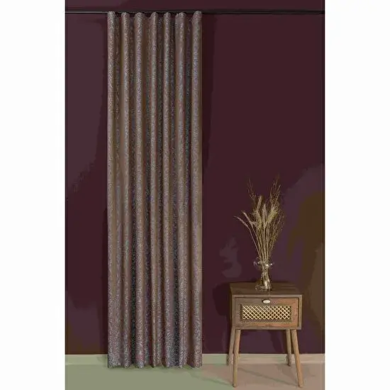 Taç Edessa Hazır Fon Perde Somon 150x260 cm