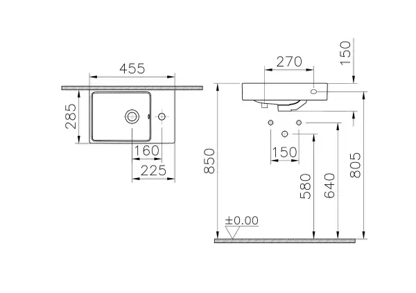 Integra Square Lavabo