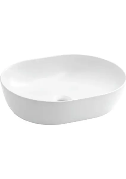Seramiksan Alto Tezgah Üstü Lavabo Parlak Beyaz 50CM