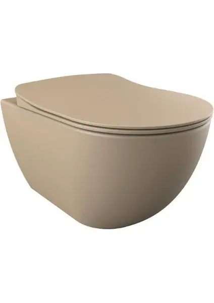 Creavit FE322 Free Rim-Off Kanalsız Asma Klozet Cappucino Mat