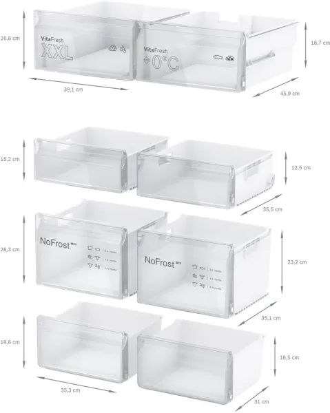 Serie 4 Gardırop Tipi Buzdolabı 183 x 90.5 cm Kolay temizlenebilir Inox, Total No Frost