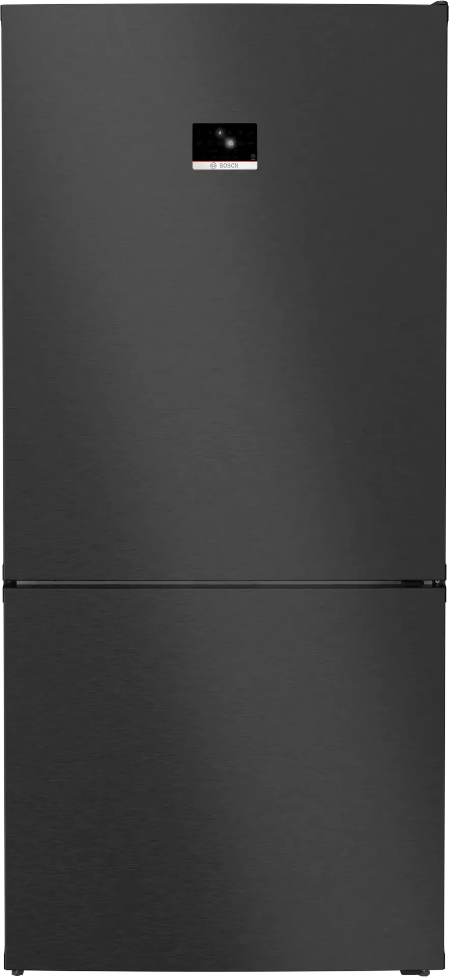 Serie 8 Alttan Donduruculu Buzdolabı 186 x 86 cm Parmak izi bırakmayan siyah inoks, Total No Frost