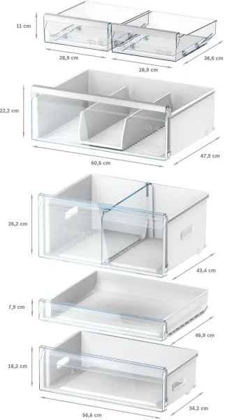 Serie 8 Alttan Donduruculu Buzdolabı 186 x 75 cm Beyaz, Total No Frost