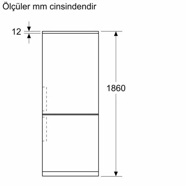 Serie 8 Alttan Donduruculu Buzdolabı 186 x 75 cm Beyaz, Total No Frost