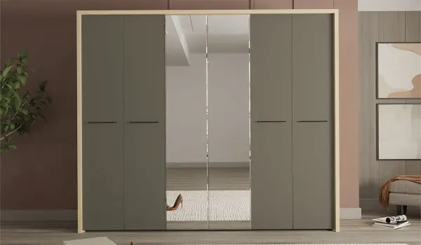 Milano 6 Kapaklı Aynalı Gardırop