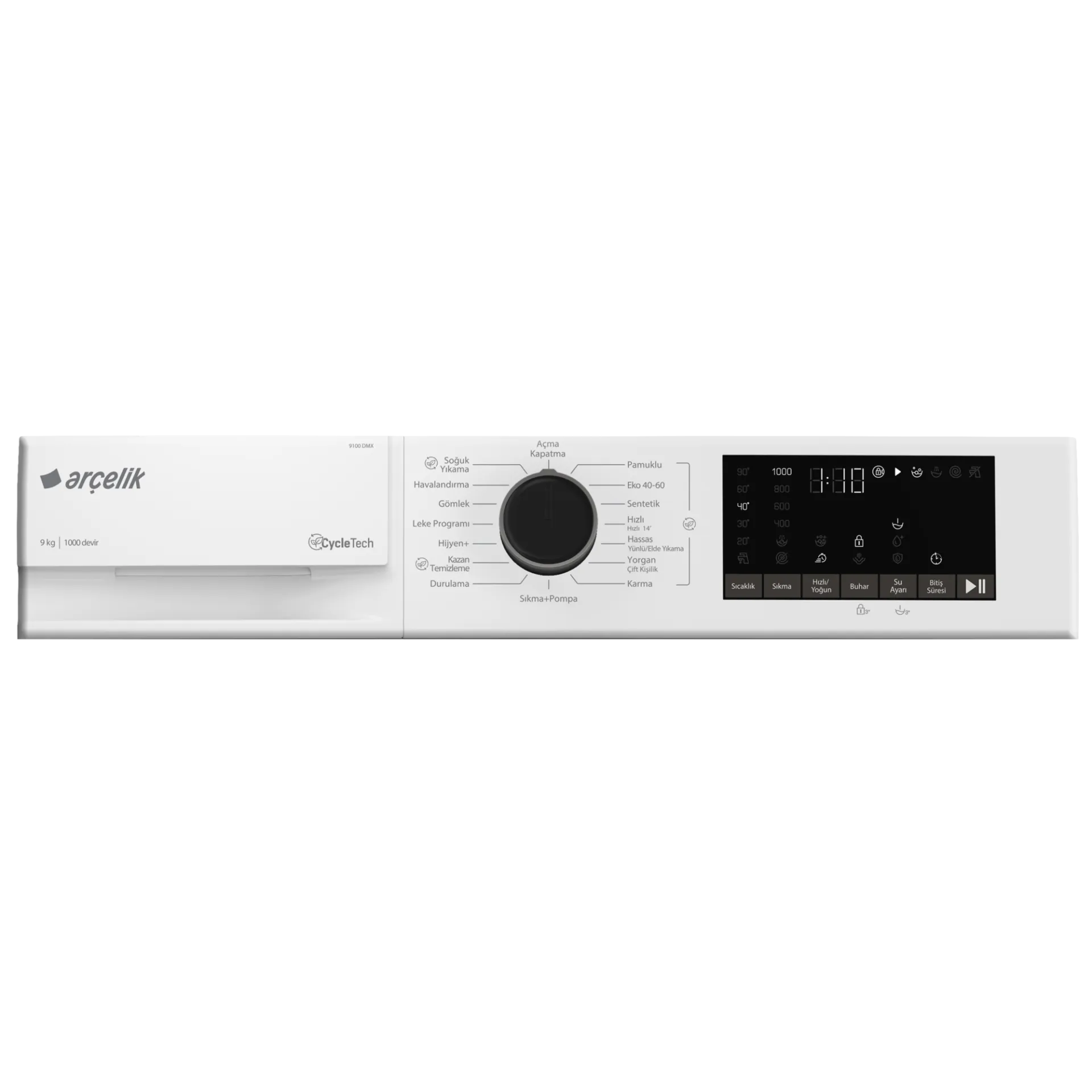 9100 DMX 9 Kg Çamaşır Makinesi