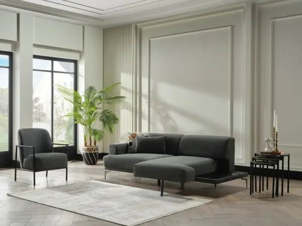 Alexa Relax Üçlü Koltuk Antrasit