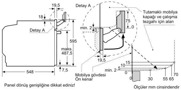 Serie 8 Buharlı Ankastre Fırın 60 x 60 cm Siyah