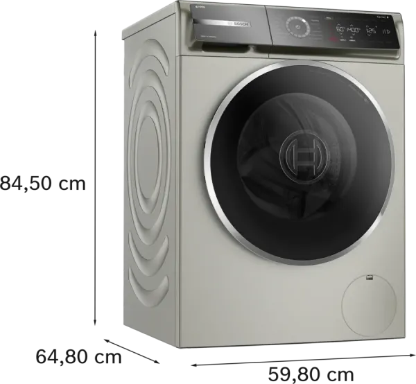 Serie 8 Çamaşır Makinesi 10 kg maks. 1400 dev./dak., Gümüş