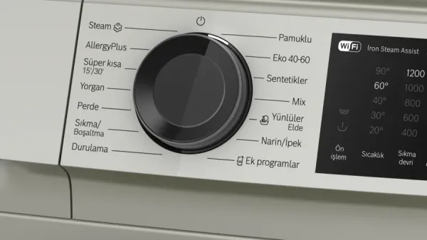 Serie 6 Çamaşır Makinesi 9 kg maks. 1200 dev./dak., Gümüş