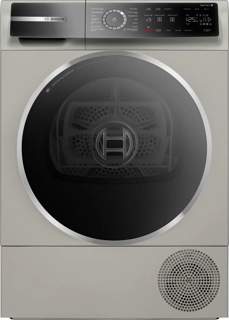 Serie 8 Isı Pompalı Kurutma Makinesi 9 kg Gümüş