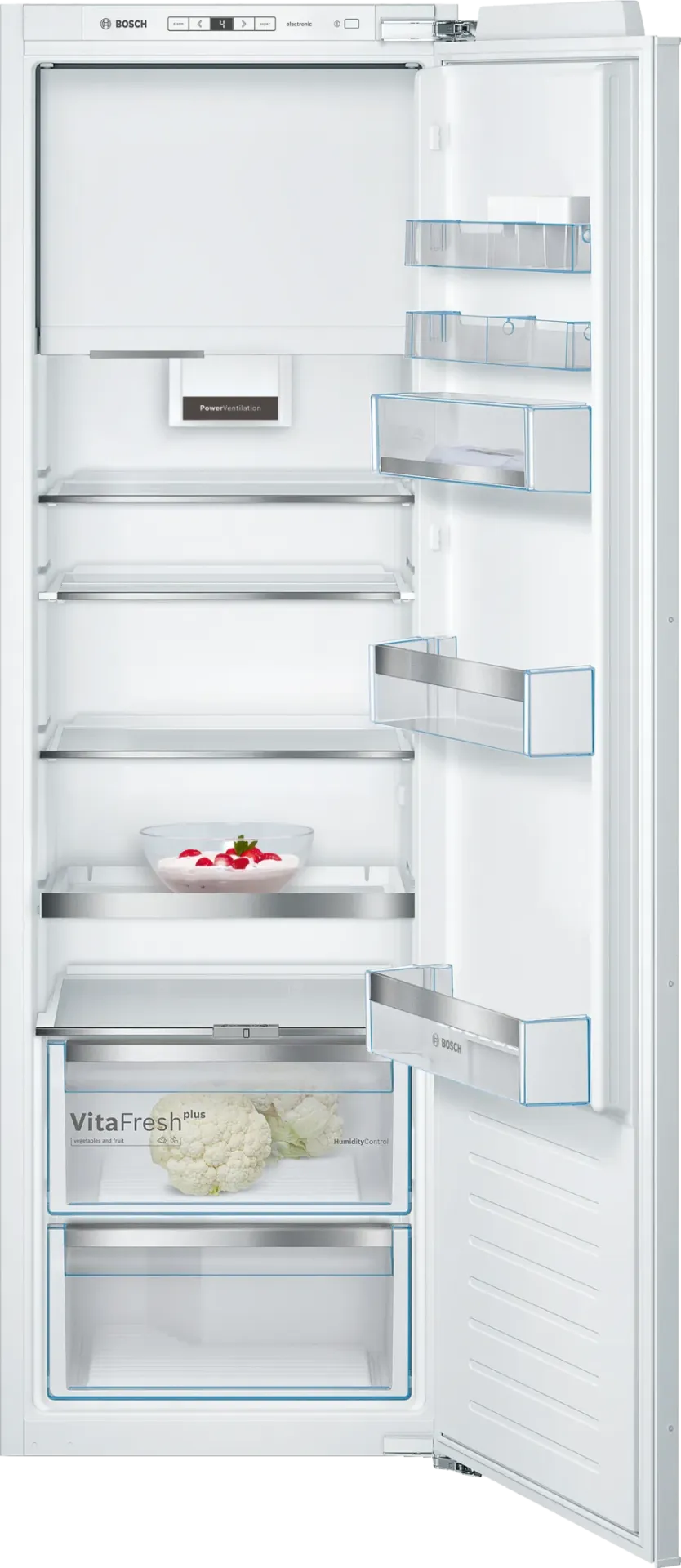 Serie 6 Derin Donduruculu Ankastre Buzdolabı 177.2 x 55.8 cm softClosing Düz Menteşe