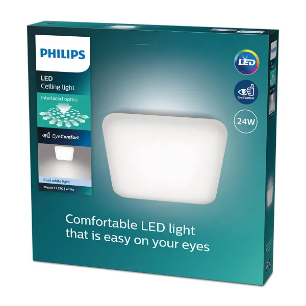 Philips Mauve Kare Plafonyer 24w 4000k